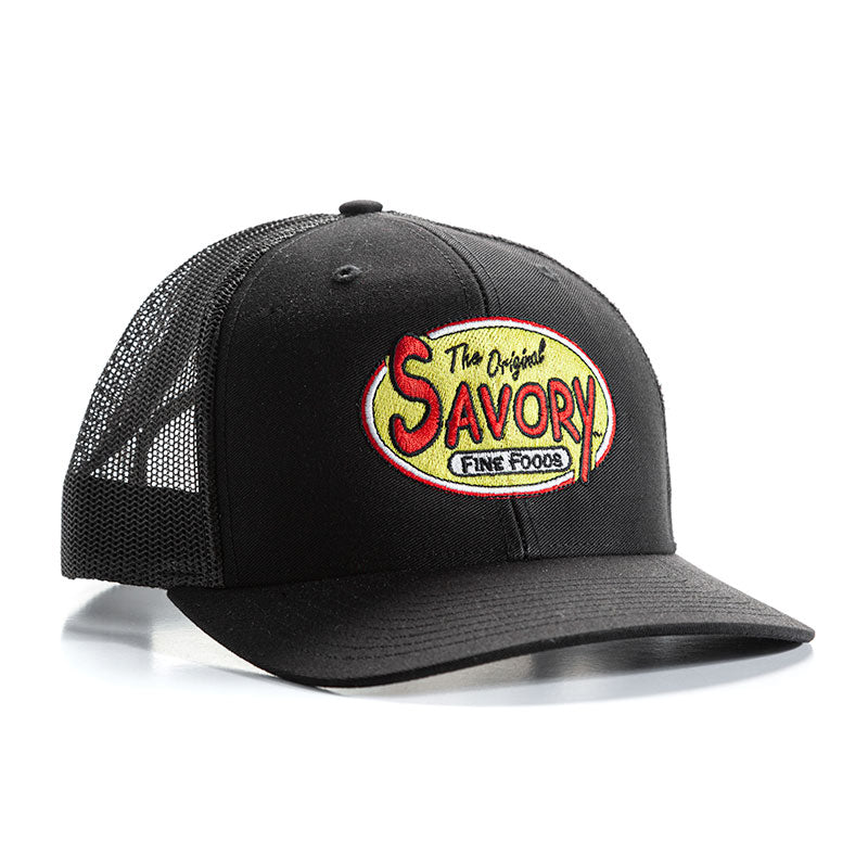 black hat with Savory logo